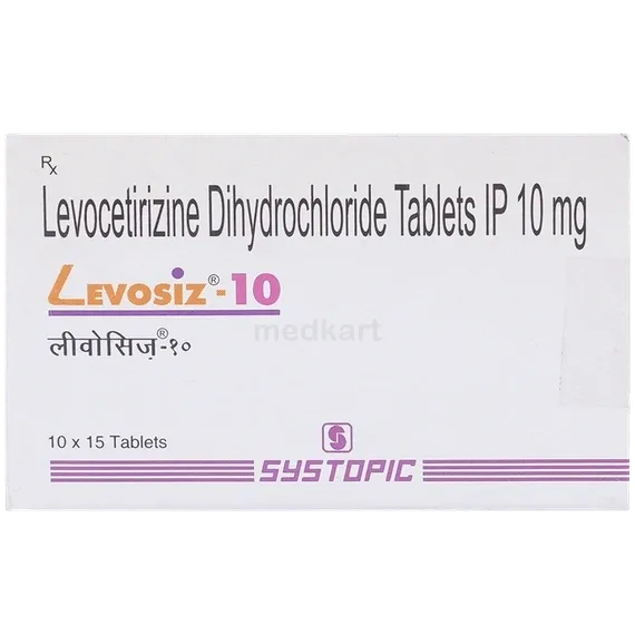 levosiz 10mg tablet 15's